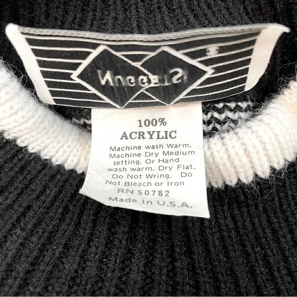 Nuggets Vintage Scottish Terrier Knit Sweater Medium - Picture 7 of 8